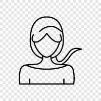 woman, girl, babe, young woman icon svg