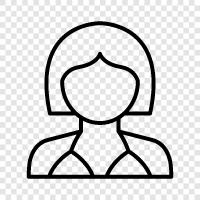 woman, girl, miss, lady icon svg