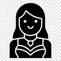 woman, ladylike, attractive, graceful icon svg