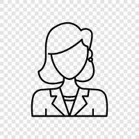 Women With Short Hair, Women With Long Hair, Women With Short Haircuts, Short Hair Woman icon svg