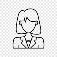 Women with Short Hair, Women with Short Hair Photos, Short Hair Woman icon svg