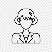 Women with Short Hair, Short Haired Women, Short Hair Women Pictures, Short Hair Woman icon svg