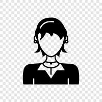 Women with Short Hair, Short Hair Women Pictures, Short Hair Women Photos, Short Hair Woman icon svg