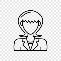 Women with Short Hair, Women with Style, Short Haired Women, Short icon svg