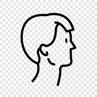 women with short hair, women with cropped hair, women with bob hair, short hair icon svg