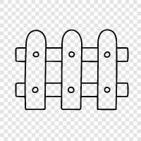 wood fence, chain link fence, wrought iron fence, privacy fence icon svg