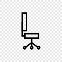 wood, chair, furniture, office icon svg