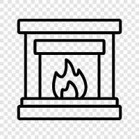 wood, logs, burning, warmth icon svg