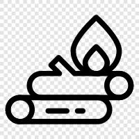 wood, burning, heat, stove icon svg