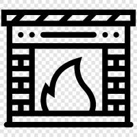 wood, logs, heating, fireplace mantel icon svg