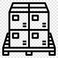 Wooden Pallet, Pallet Crate, Pallet Box, Pallet Cart icon svg