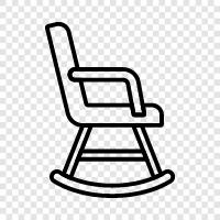 Wooden Rocking Chair, Rocking Stool, Antique Rocking Chair, Rocking Chair icon svg