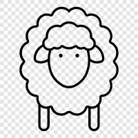 yün, fleece, lambs, woolen ikon svg