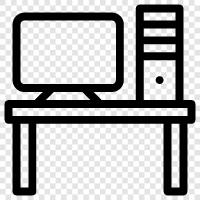 work desk, desk, office chair, office chair Desk icon svg