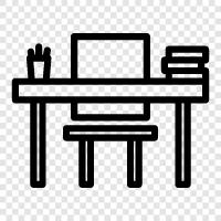 work, computer, chair, desk chair icon svg