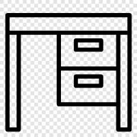 work, office, table, computer icon svg