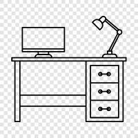 work, computer, study, office icon svg