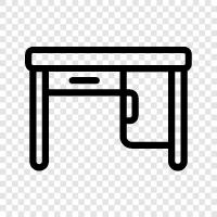 work, office, table, computer icon svg