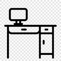 work, computer, office, desk icon svg