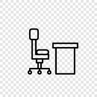 work, computer, office, Desk icon svg