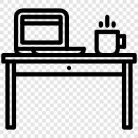 work, computer, table, writing icon svg