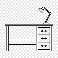 work, computer, desk, office icon svg