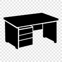 work, computer, office, tables icon svg