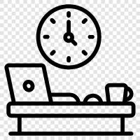 Arbeit, Produktivität, Büro, Zeitmanagement symbol