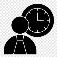 working time, time spent at work, hours worked, time spent working icon svg