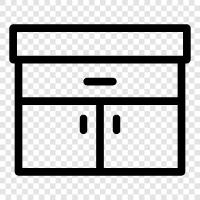 Schreibtisch, Büro, Computer, Monitor symbol