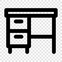 workstation, computer desk, work surface, work table icon svg