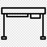 workstation, computer desk, laptop desk, study desk icon svg