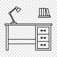 workstation, computer desk, drafting desk, writing desk icon svg