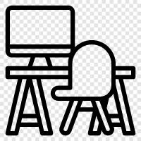 workstation, computer desk, table, computer desk table icon svg