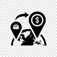 world business, global business, international trade, global trade icon svg