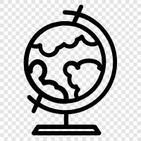 world, map, travel, Globe icon svg