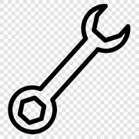 Schraubenschlüssel, Muffenschlüssel, Ratschenschlüssel, Schlagschlüssel symbol