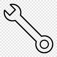 wrench, adjustable wrench, nut wrench, ratchet wrench icon svg