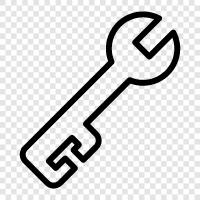 wrench, hex wrench, socket wrench, ratchet icon svg