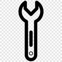 İngiliz anahtarı, spanner, ayarlanabilir, ratchet ikon svg