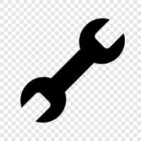 İngiliz anahtarı, spanner, tornavida, vida spanner ikon svg