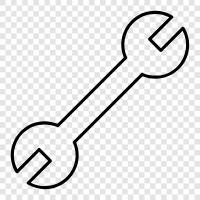 wrench set, adjustable wrench, hex wrench, socket wrench icon svg