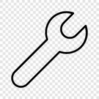 wrench tool, wrench set, adjustable wrench, socket wrench icon svg