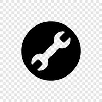 wrenching, adjustable wrench, hex wrench, socket wrench icon svg