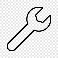 wrenching, wrenching tool, adjustable wrench, ratchet wrench icon svg