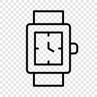 wristwatch, analog watch, digital watch, time icon svg