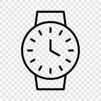 wristwatch, time, chronograph, quartz icon svg