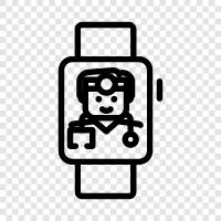 wristwatch, time, watch, digital icon svg