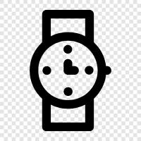 wristwatch, timepiece, watchband, watchface icon svg
