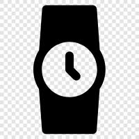 wristwatch, time, clock, watchband icon svg